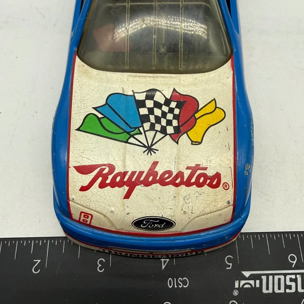 Vintage Jeff Burton 8 Raybestos Brakes Ford Thunderbird Diecast NASCAR 1:24 Blue
